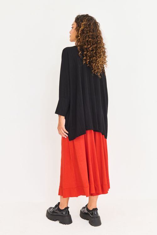Calça Malha Pantacourt Tijolo