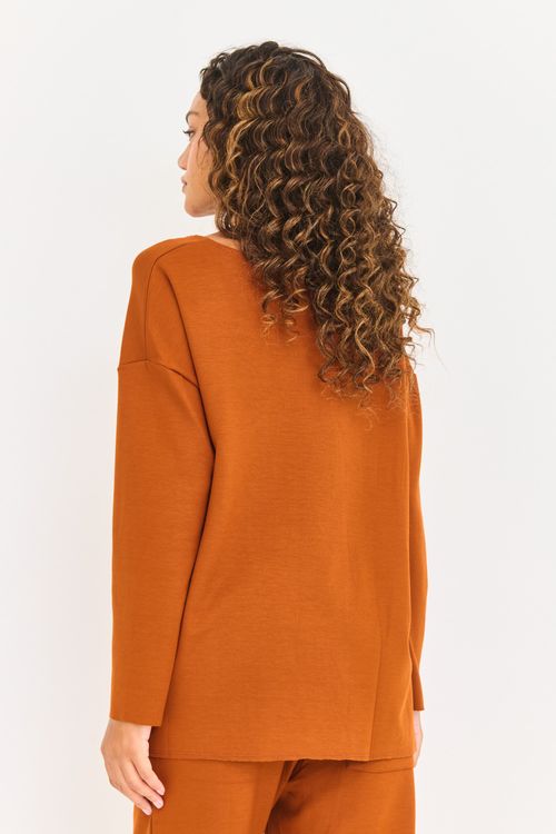 Blusa Malha Manga Longa Neo Canela