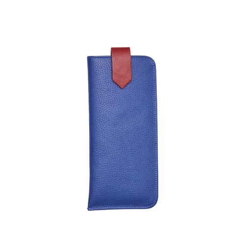 Porta-Óculos Couro NAVY/CHILLI