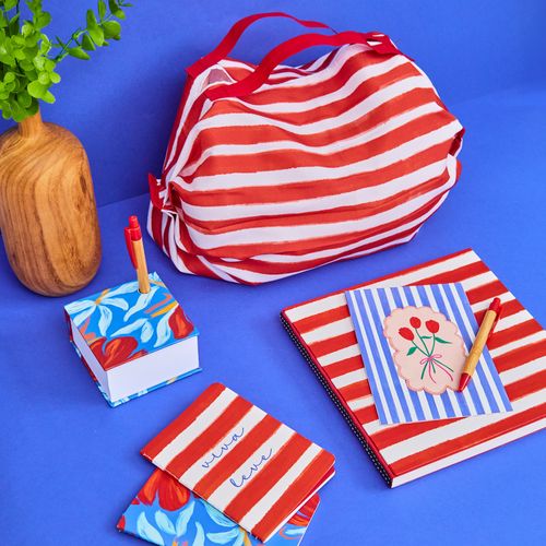 BLOCO 10X10 COM MINI TOTE FLORAL POEMA