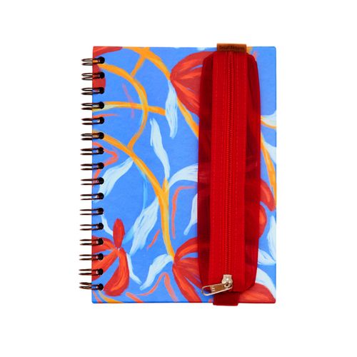 Caderno A5 90 Folhas com Estojo FLORAL POEMA
