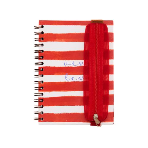 Caderno A5 90 Folhas com Estojo LISTRAS CANELA