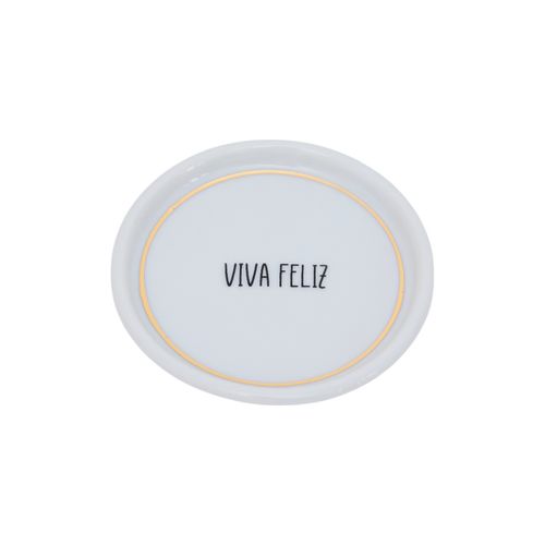 Prato Porcelana 9 cm VIVA FELIZ