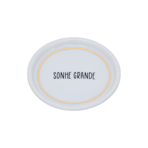 Prato Porcelana 9 cm SONHE GRANDE