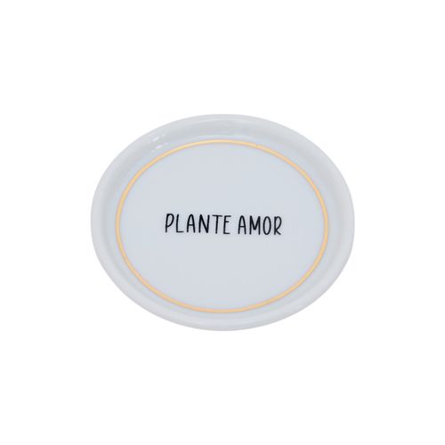 Prato Porcelana 9 cm PLANTE AMOR