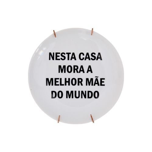 Prato de Cerâmica Nesta Casa Mora a Melhor Mãe do Mundo