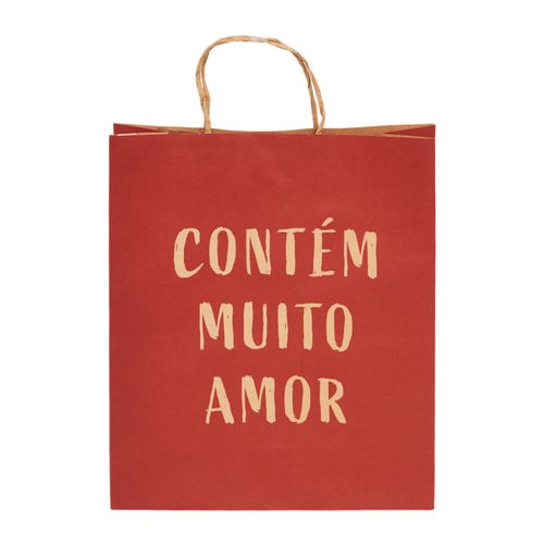 Sacola Cores Frase G CONTÉM MUITO AMOR