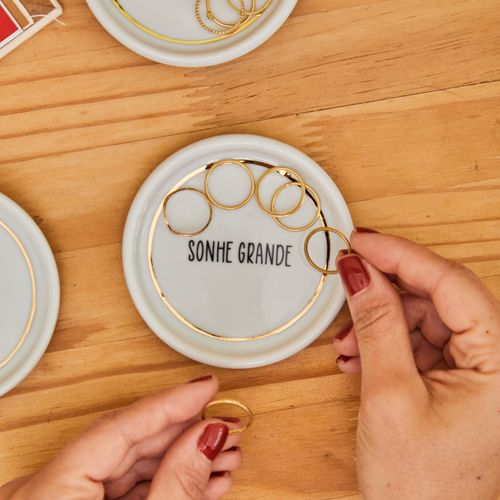 Prato Porcelana 9 cm SONHE GRANDE