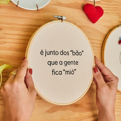 Bastidor Bordado Juntos da "Bão"
UNICA
