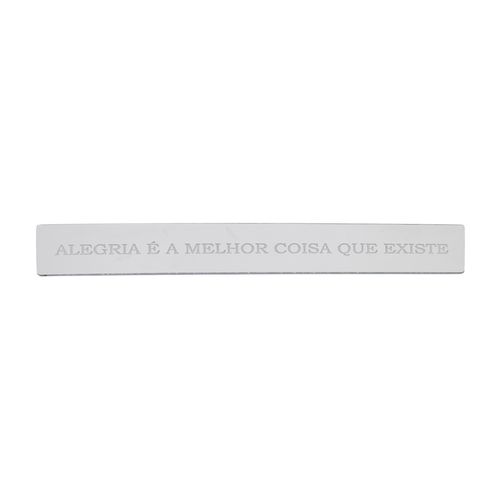 Placa Acrílico Espelhada ALEGRIA E MELHOR