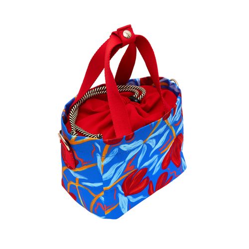 Lancheira Oxford Quadrada C/ Alça Transpassada FLORAL POEMA