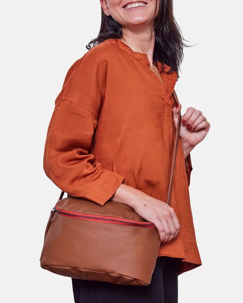 Bolsa de Couro Meia Lua TAN