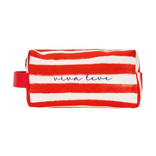 Necessaire Grande Lona Alça LISTRAS CANELA