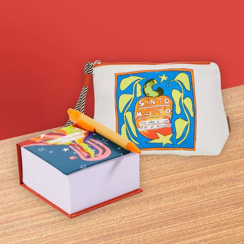 Kit Bloco 10x10 Mini Tote e Necessáire P Luc REENCONTRAR COM SINTO MUITO