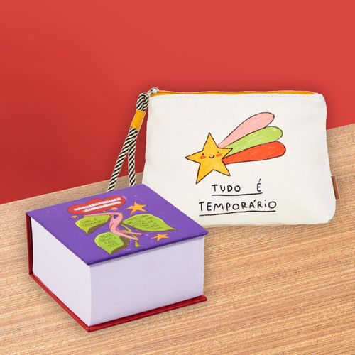Kit Bloco 10x10 Mini Tote e Necessáire P Luc LEMBRETES COM TEMPORÁRIO
