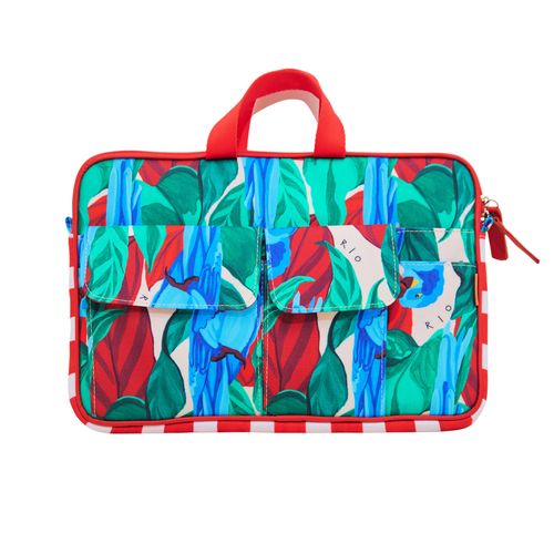 Porta Laptop 13 Estampado ARARA AZUL/MAXI LISTRA