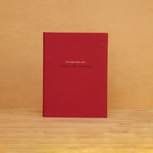 Álbum de Fotos Vertical 26x32 70 Folhas Coleção de Emoções VERMELHO