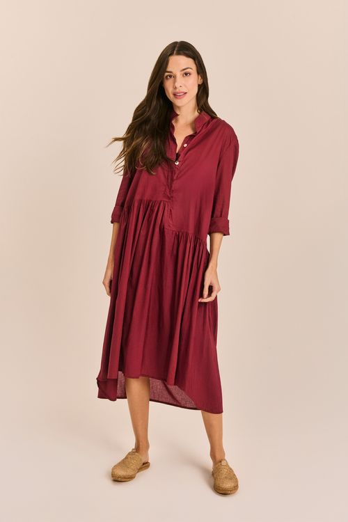 Vestido Voil Manga Longa Underwear VINHO