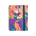 CADERNO A5 COM ABA 90FLS ESTAMPAS_FLORAL_FRUTA_CA2838_PAPEL_CRAFT_1