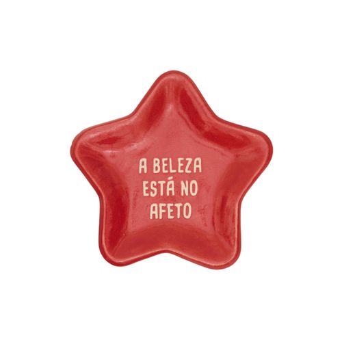 Mini Estrela Cerâmica Frases Colorida 
A BELEZA ESTÁ NO AFETO