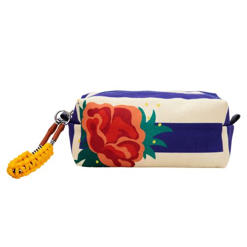 Necessaire Grande Lona com Chaveiro LISTRAS MIRTILO