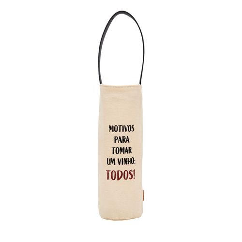 Porta-Vinho Lona E Couro TODOS