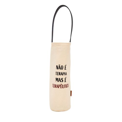 Porta-Vinho Lona E Couro TERAPÊUTICO