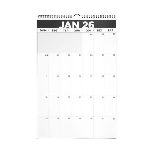Calendário de Parede Tipográfico 2026