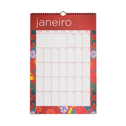 Calendário de Parede Floral Quadri 2026