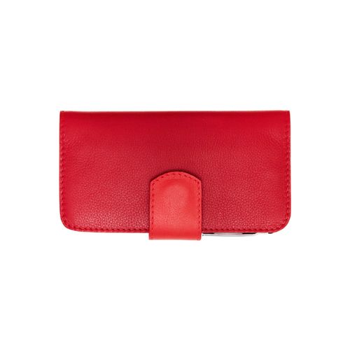 Agenda de Couro Semanal Lingueta Pesponto Bolso com Caneta 2026 VERMELHO/CARMENE