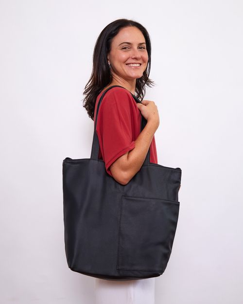 Bolsa de Couro Saco PRETO