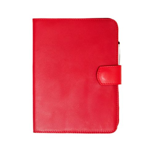 Agenda Semanal Couro Lingueta com Caneta 2026 VERMELHO/CARMENE