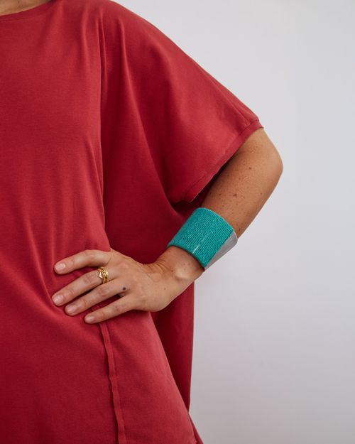 Bracelete Alumínio Corda TURQUESA