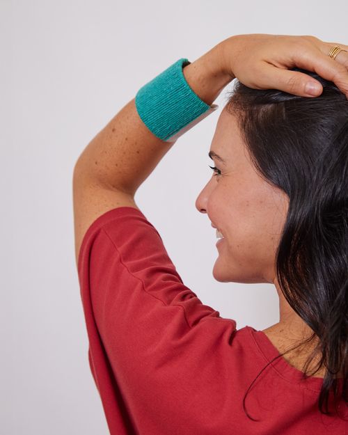 Bracelete Alumínio Corda TURQUESA