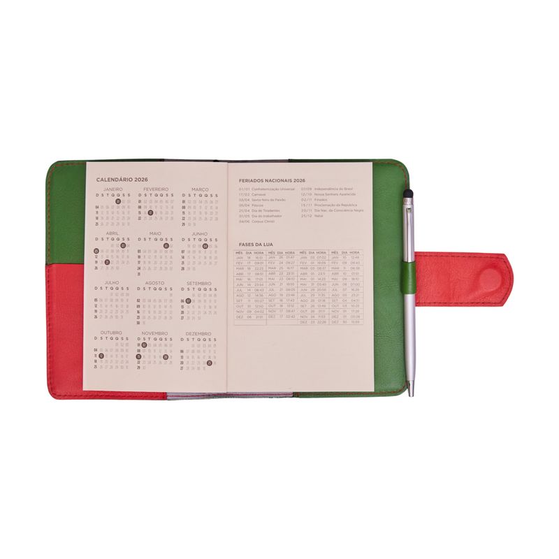 AGENDA_COURO_LINGUETA_PESPONTO_SEMANAL_MINI_COM_CANETA_CLOROFILA_CARMENERE_AG1854_PAPEL_CRAFT_7