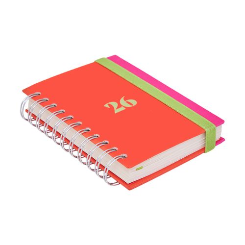 Agenda Diária Luxo Garra Sirio Color 2026 
VERMELHO/PINK