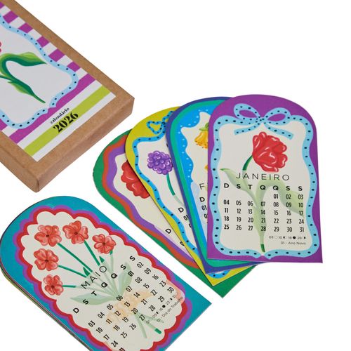 Calendário Flor Imã 2026