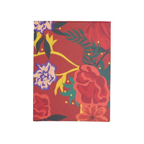 Bloco Com Tampa e Miolo Color M 14x18 Com Caneta Lateral Estampado FLORAL QUADRI