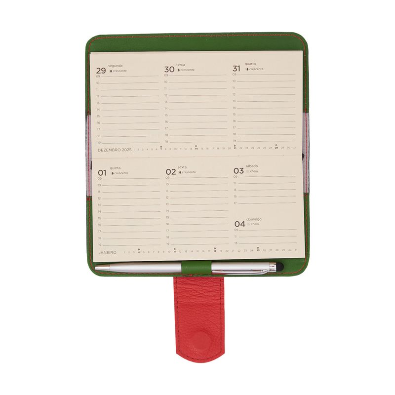 AGENDA_COURO_LINGUETA_PESPONTO_BOLSO_COM_CANETA_2026_CLOROFILA_COM_CARMENERE_AG1858_PAPEL_CRAFT_7