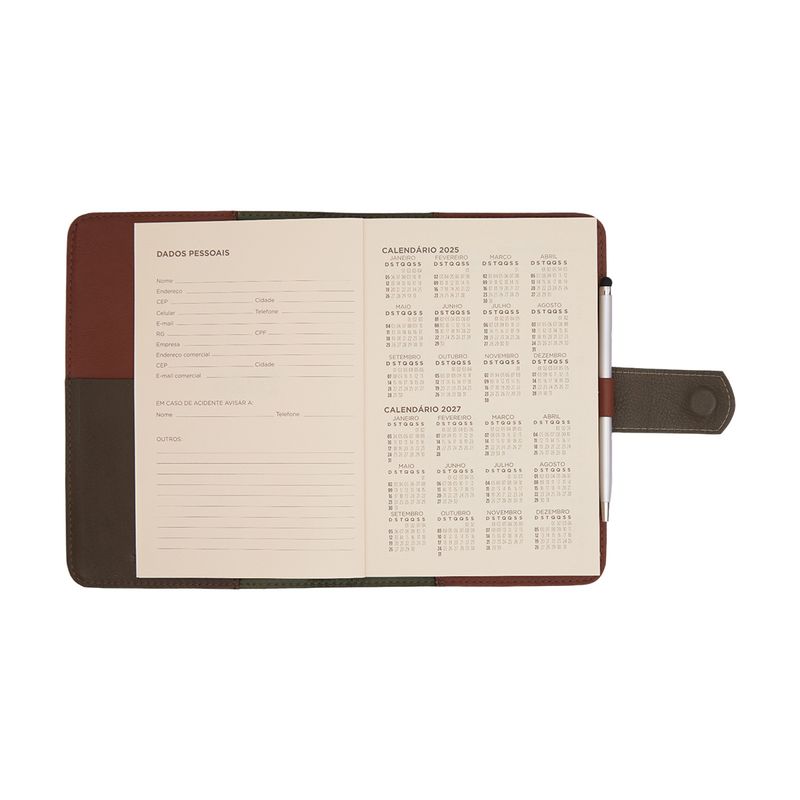 AGENDA_DE_COURO_LINGUETA_PESPONTO_LUXO_COM_CANETA_2026_MOGNO_COM_MILITAR_AG1856_PAPEL_CRAFT_4