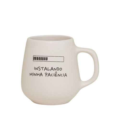 Caneca Cerâmica Frases 260 ml INSTALANDO MINHA PACIÊNCIA