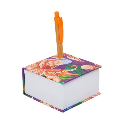 BLOCO 10X10 COM MINI BOLSA FLORAL FRUTA