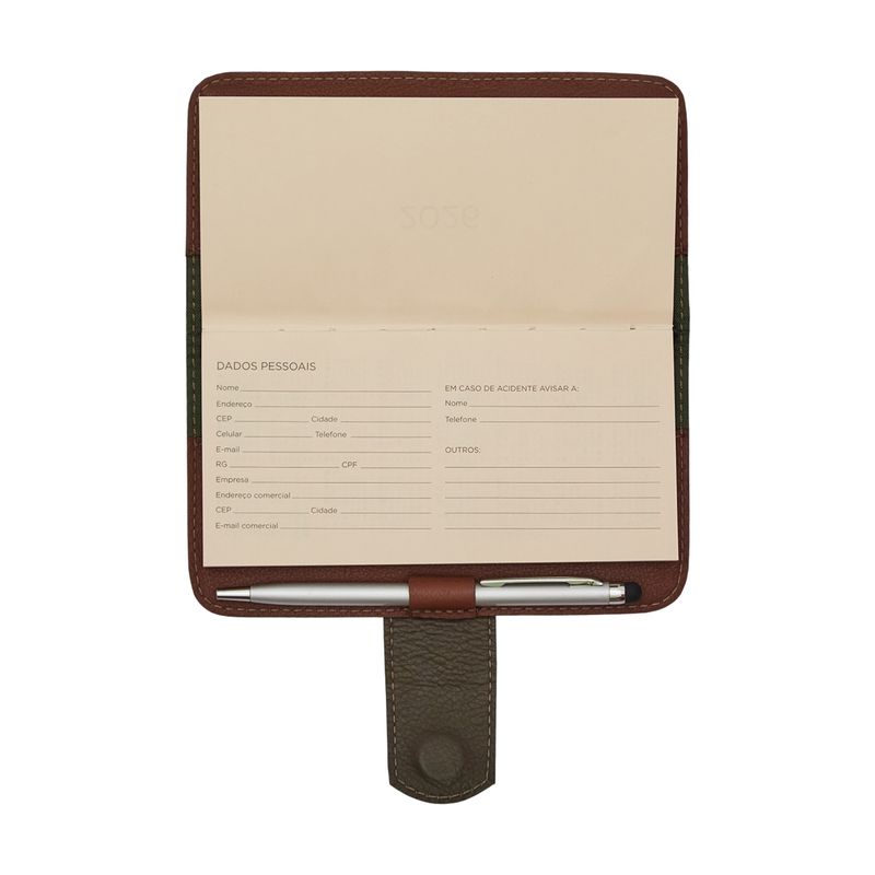 AGENDA_COURO_LINGUETA_PESPONTO_BOLSO_COM_CANETA_2026_MOGNO_COM_MILITAR_AG1858_PAPEL_CRAFT_6