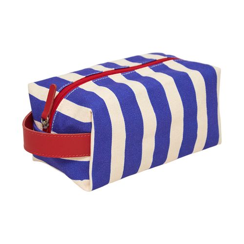 Necessaire Grande Lona Alça LISTRAS MARINHO