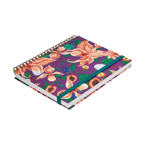 Caderno Universitário A4 180 Folhas FLORAL FRUTA