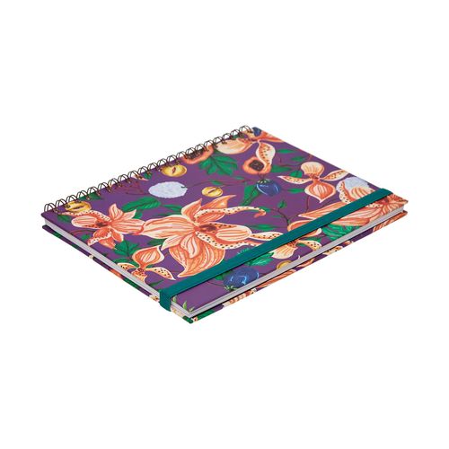 Caderno Universitário A4 90 Folhas FLORAL FRUTA