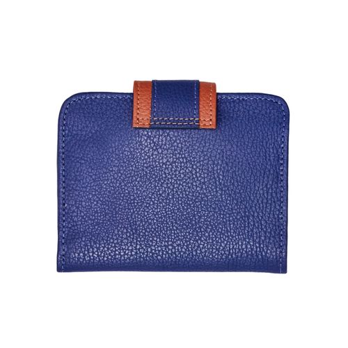 Carteira Couro Lingueta Duas Cores NAVY/CERAMICA