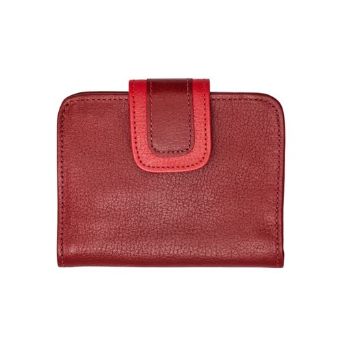 Carteira Couro Lingueta Duas Cores CHILLI PEPPER/TOMATE