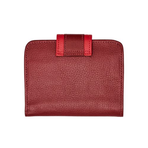 Carteira Couro Lingueta Duas Cores CHILLI PEPPER/TOMATE