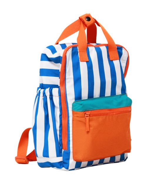 Mochila Nylon Bolsos Listras AZUL